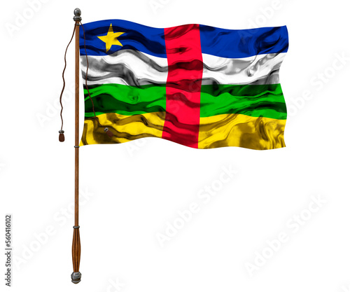 National flag ofCentral Arican Republic. Background  with flag ofCentral Arican Republic