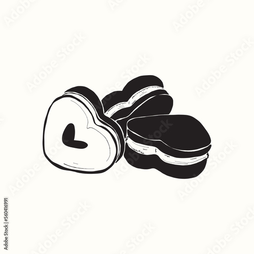 Saint Valentine's day hand drawn trendy vector illustration. Love card design. Cute doodle romantic. Romantic poster, greeting banner, trendy t-shirt print