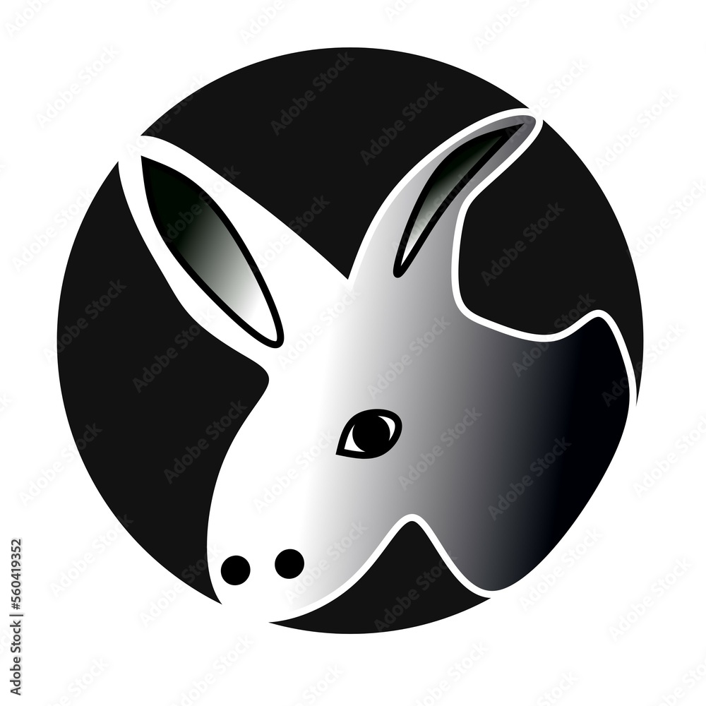 black and white illustration of a rabbit black and white illustration of a rabbit