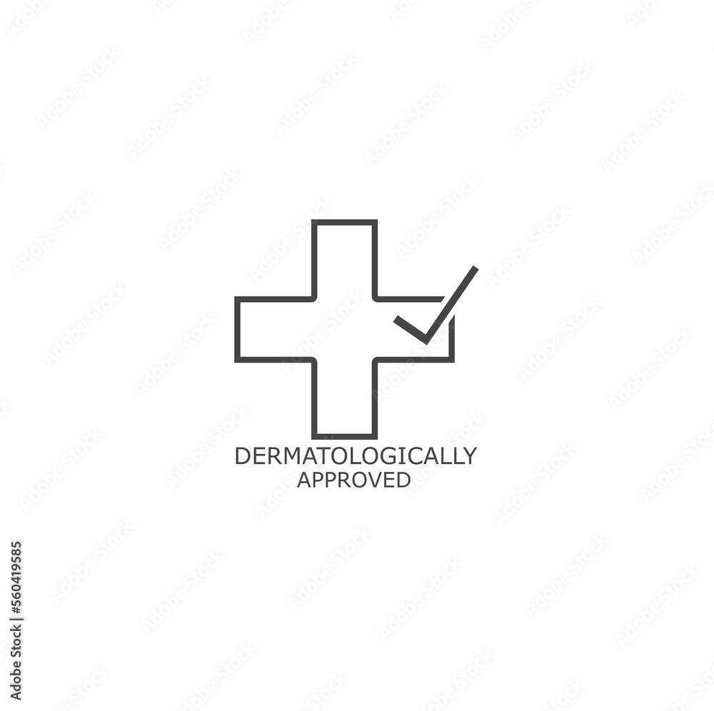 Dermatologically tested icon. Dermatologically tested icon.