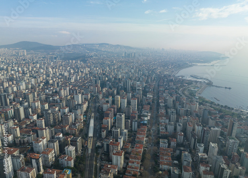 Bagdat Street Drone Photo, Caddebostan Kadikoy, Istanbul Turkey