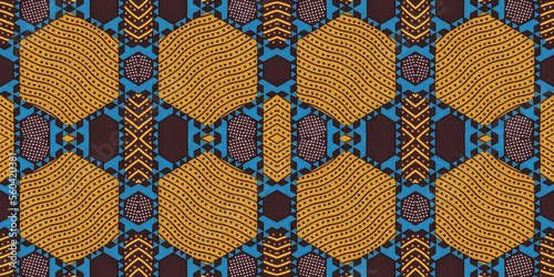 Colored African fabric – Seamless and textured pattern