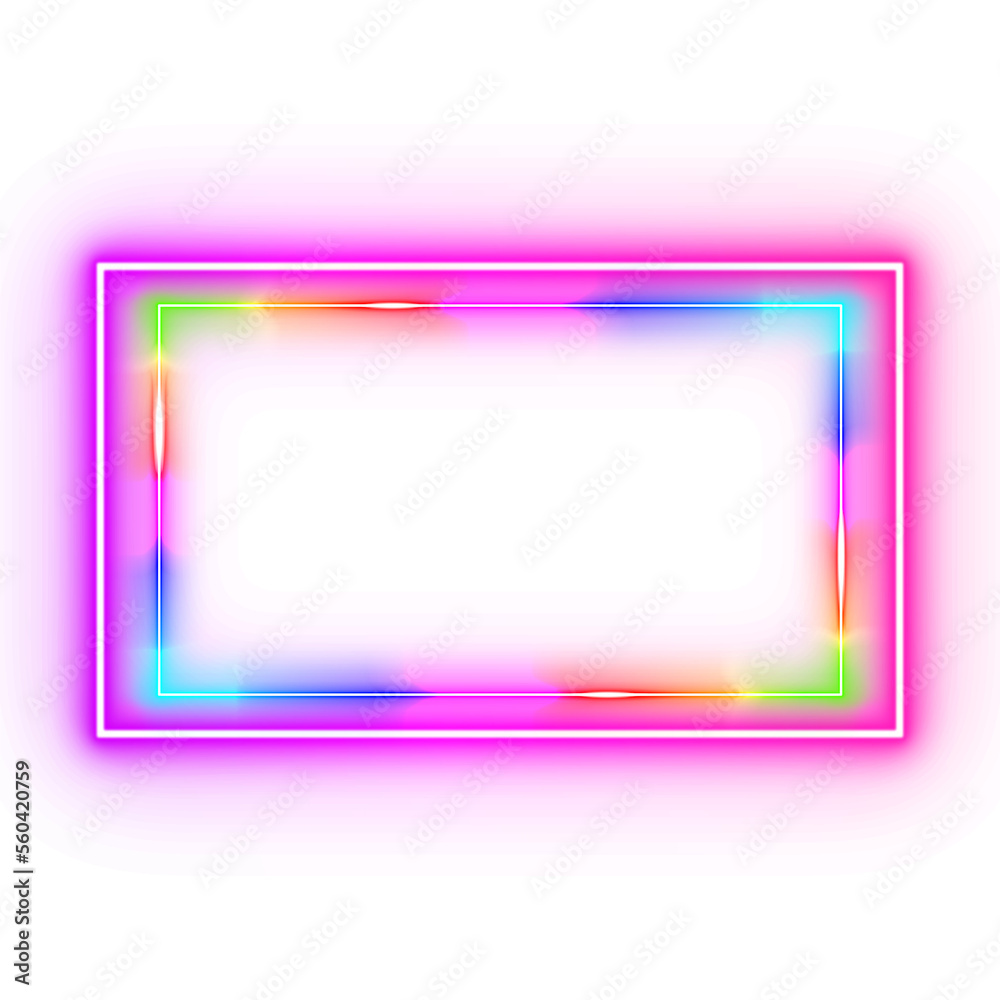 Double layer neon frame pink effect Double layer neon frame pink effect