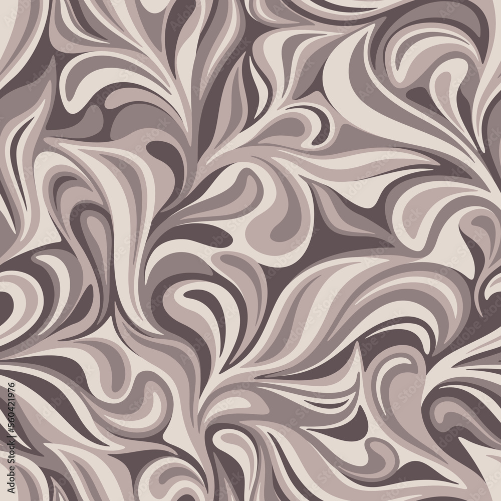 Seamless pattern with abstract curly floral ornament. Modern endless camo texture with drops and leaves. Vector background. Seamless pattern with abstract curly floral ornament. Modern endless camo texture with drops and leaves. Vector background.