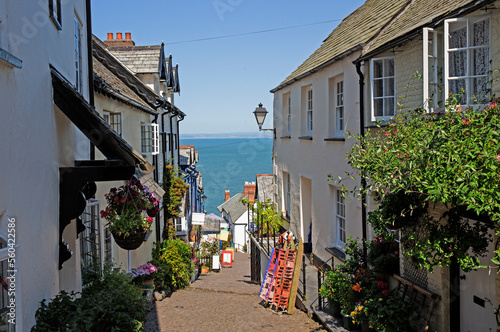 The picturesque traditional fishing village of Clovelly in North Devon, UK photo