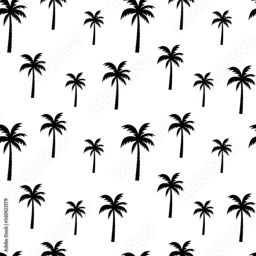 Palm tree pattern seamless in simple vector illustration style © barberry