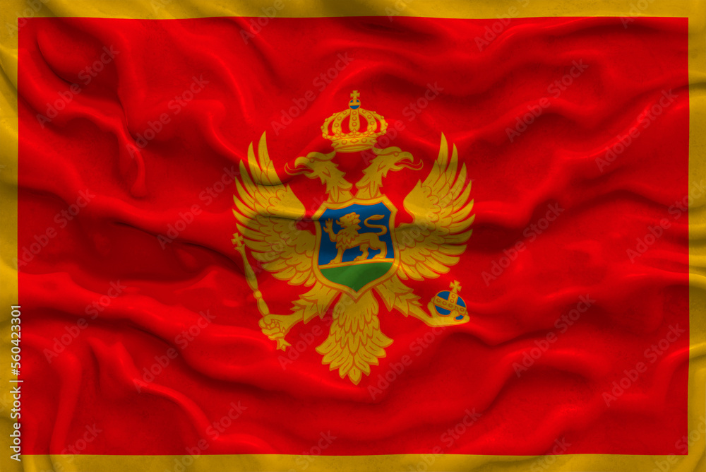 National flag of Montenegro. Background with flag of Montenegro National flag of Montenegro. Background with flag of Montenegro