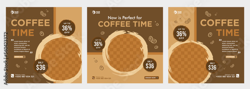 Coffee social media post template