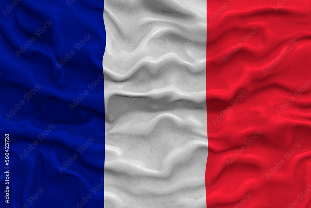 National flag of Saint Martin. Background with flag of Saint Martin. National flag of Saint Martin. Background with flag of Saint Martin.