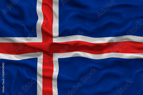 National flag of Iceland. Background with flag of Iceland