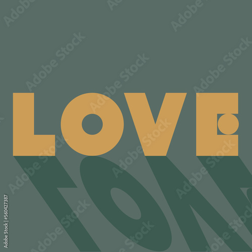 Obraz na płótnie love word modern minimal elegant vector typographic centerpiece illustration for cards posters stationery isolated on dark background w salonie