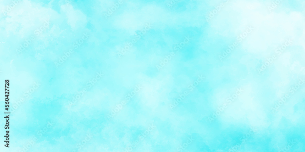 Blue sky with clouds and Abstract watercolor digital art painting for texture background. Abstract blue sky Water color background, Illustration, texture for design.
