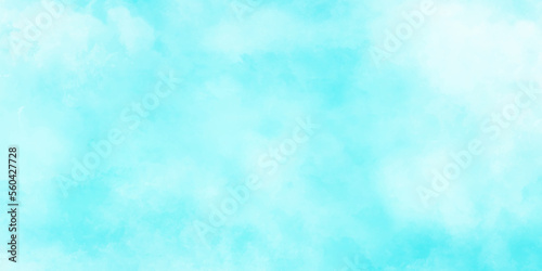 Blue sky with clouds and Abstract watercolor digital art painting for texture background. Abstract blue sky Water color background, Illustration, texture for design. 