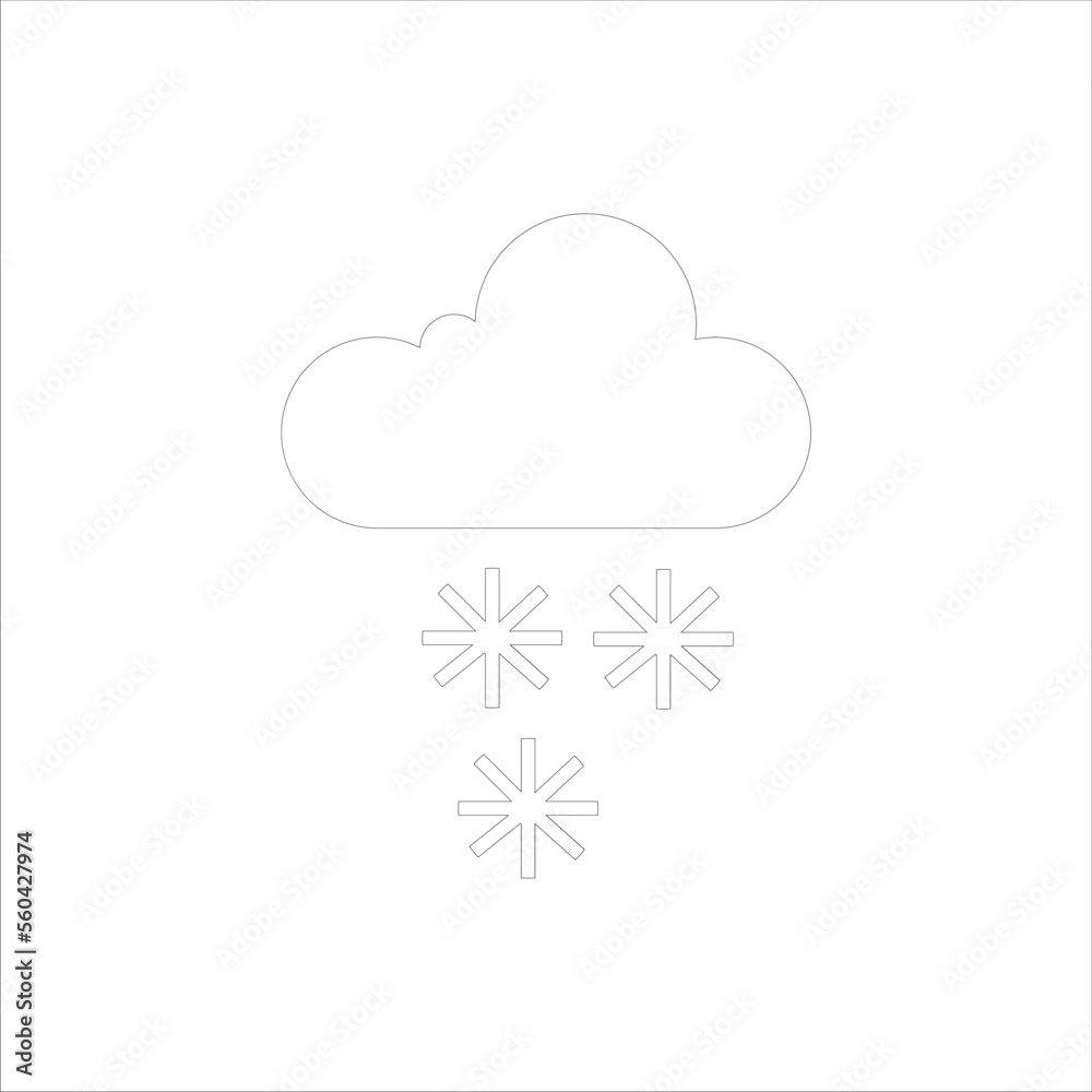 icon vector snowfall template design