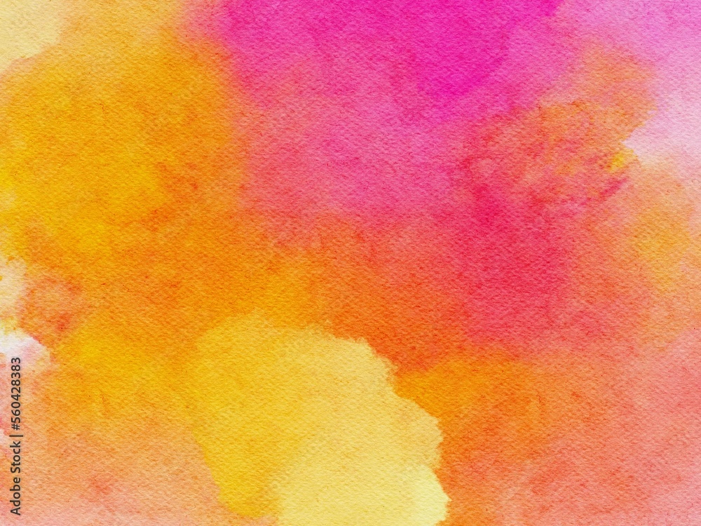 abstract watercolor painted background, watercolor texture, orange pink colored