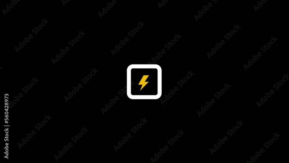 danger sign icon motion graphics background animation