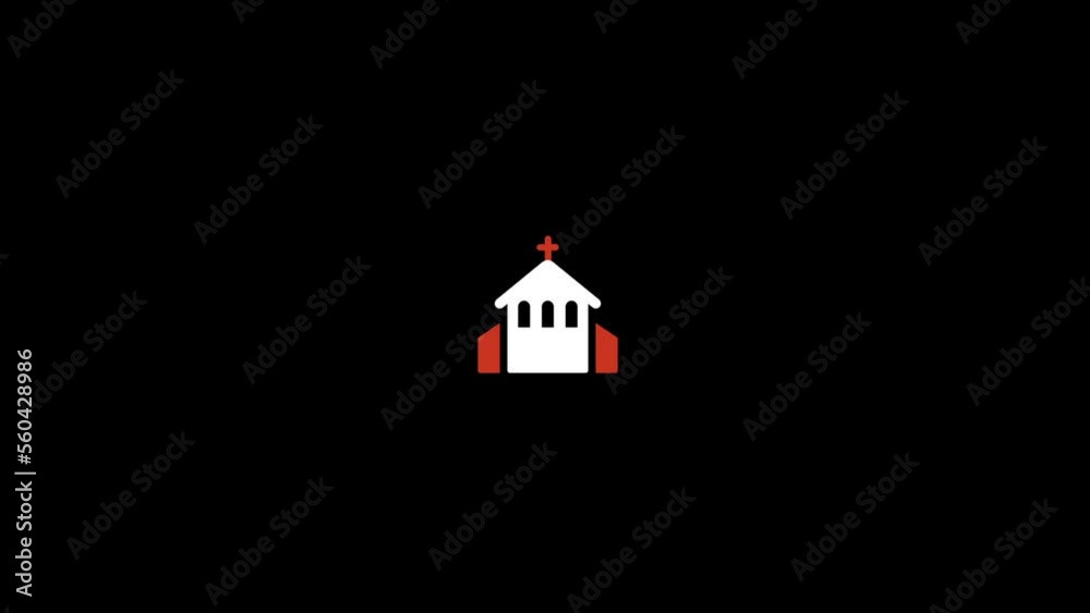 church icon motion graphics background animation church icon motion graphics background animation