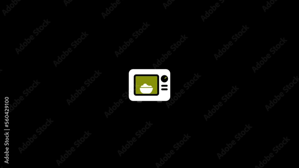Microwave icon motion graphics background animation Microwave icon motion graphics background animation