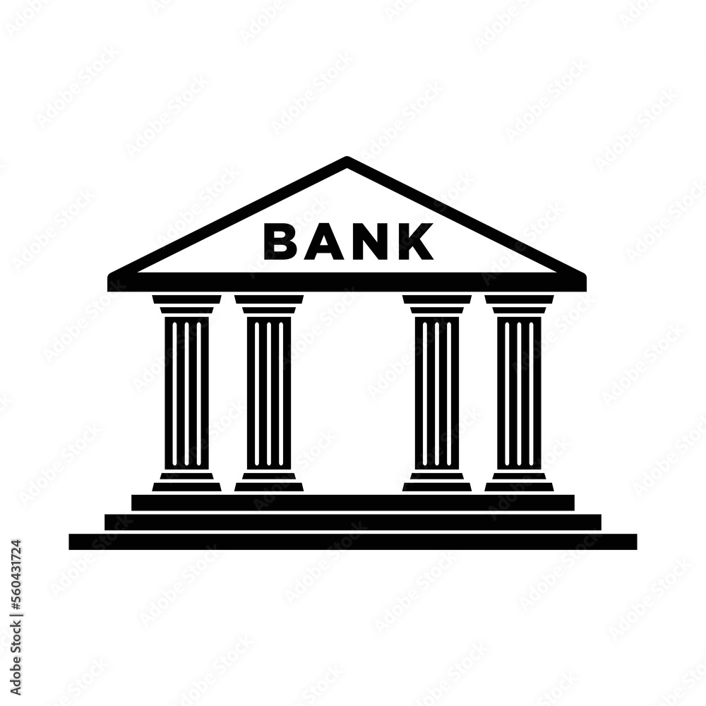 Bank icon vector design template Bank icon vector design template
