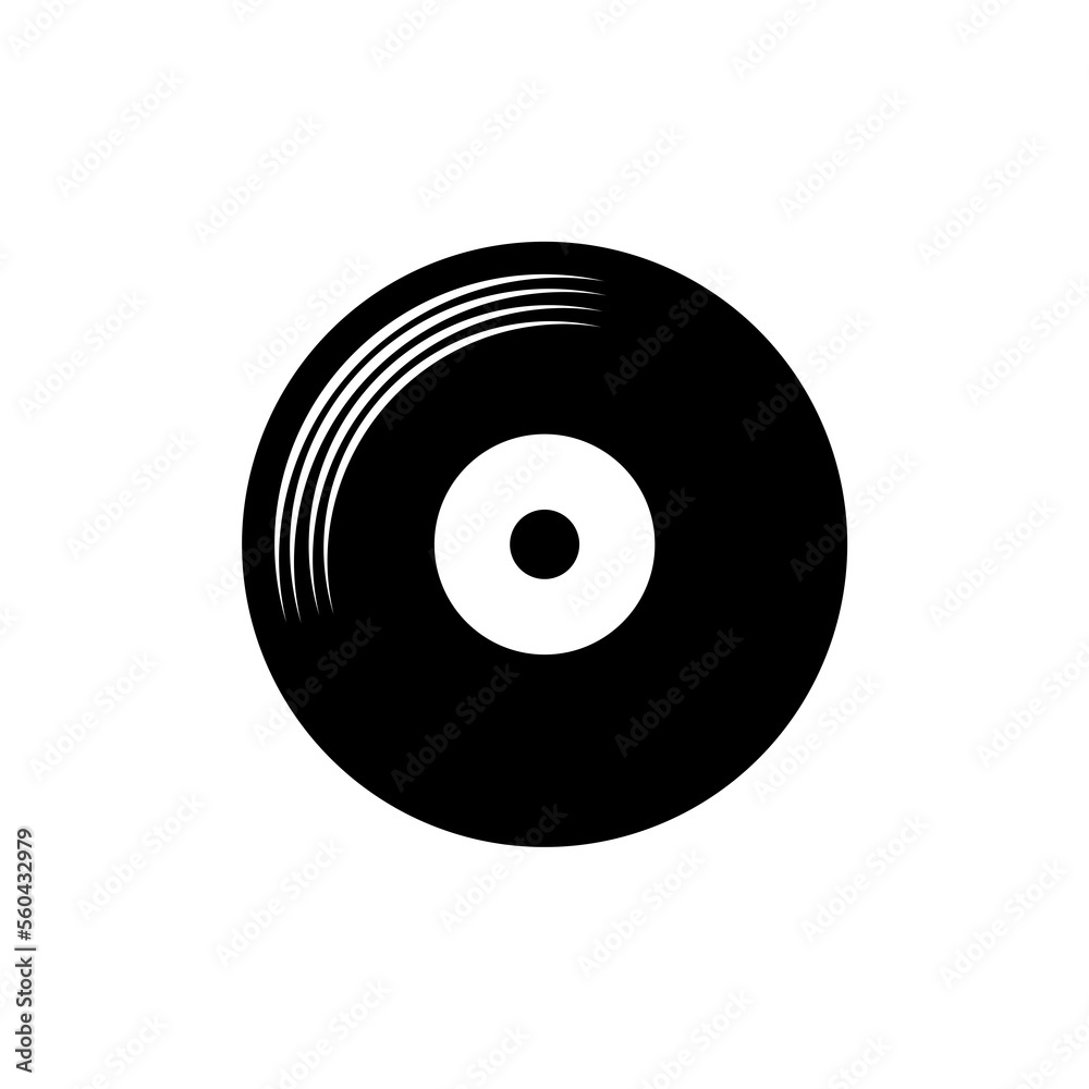 Vinyl record logo Music sign. Vinyl record logo Music sign.