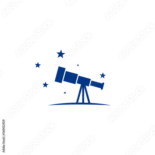 Telescope logo Telescope outline  icon.