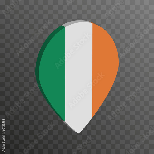 Free Download Map pointer with Ireland flag. Vector illustration. - GFXLoad