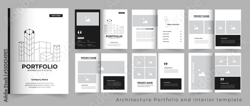 Architecture Portfolio or interior Portfolio design template