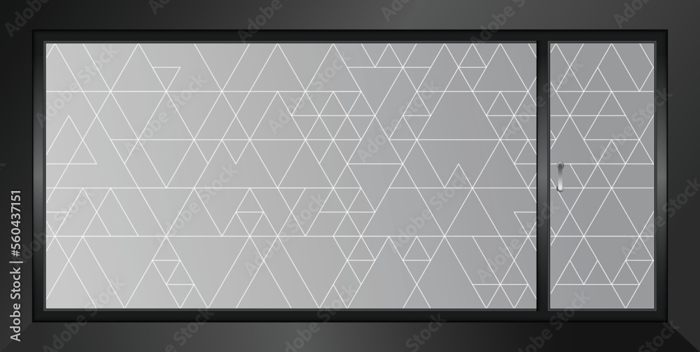 Abstract design for glass graphics. Glass graphics design for Office, Train station, Supermarket, Store, Shop, Mall, Boutique, Home glass partition.