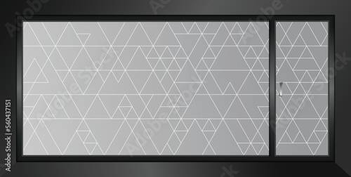 Abstract design for glass graphics. Glass graphics design for Office, Train station, Supermarket, Store, Shop, Mall, Boutique, Home glass partition.