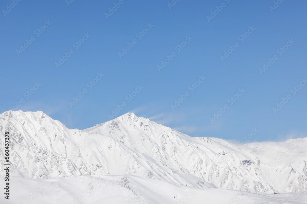 snow covered mountains