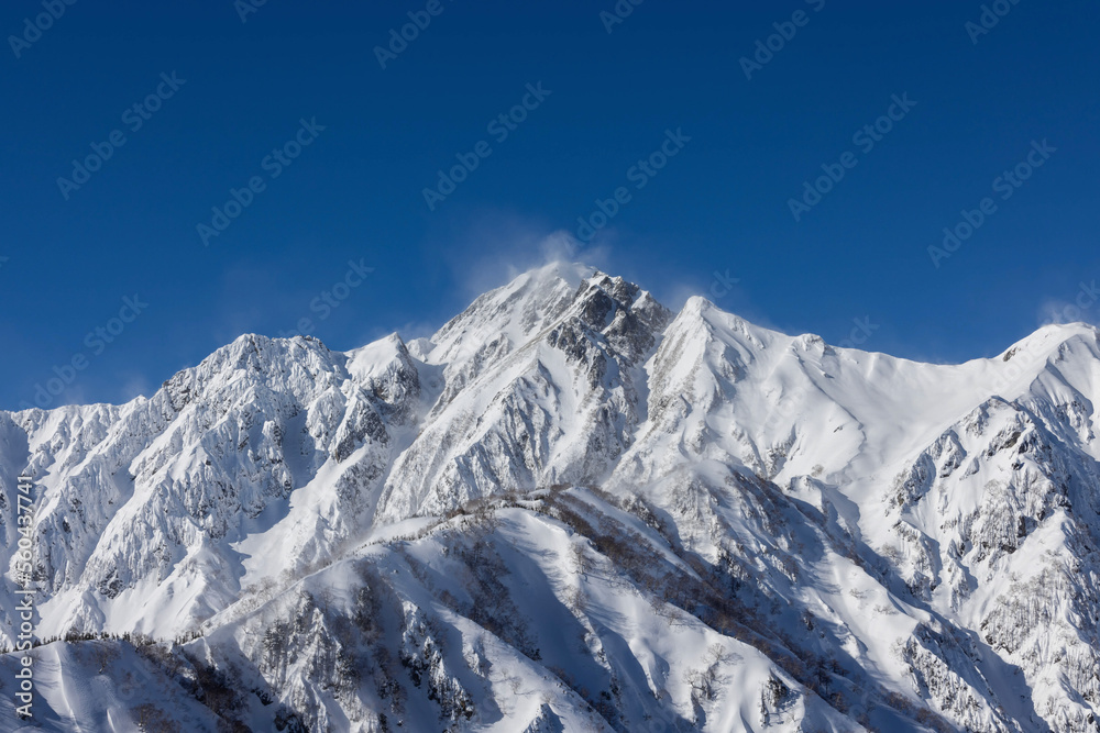 snow covered mountains