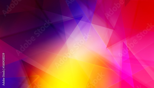 Red purple yellow gradation background with triangles, lines, geometric pattern