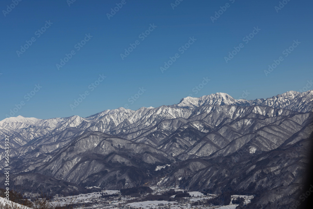 snow covered mountains