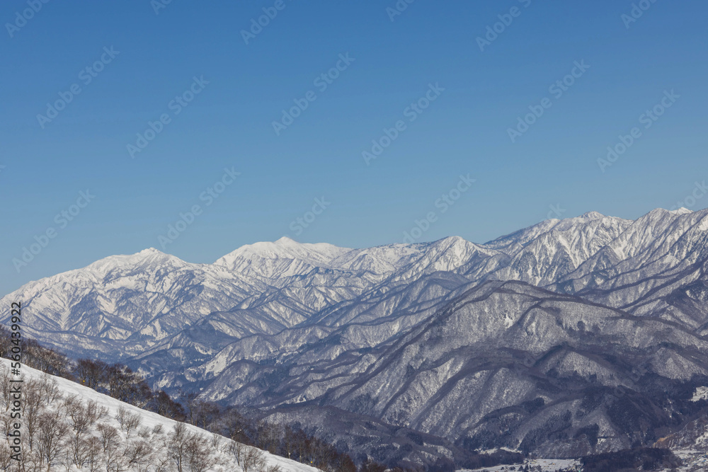 snow covered mountains