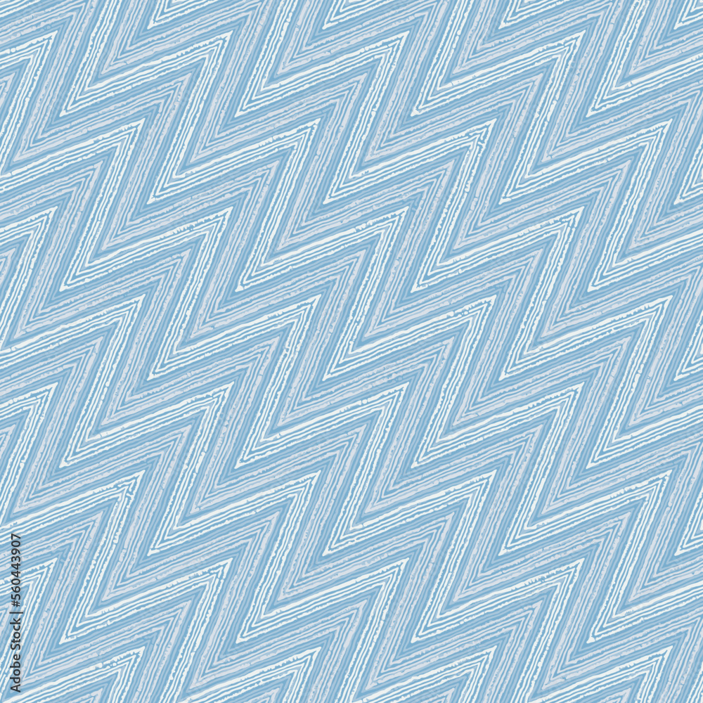 Light Blue Contour Textured Zigzag Pattern