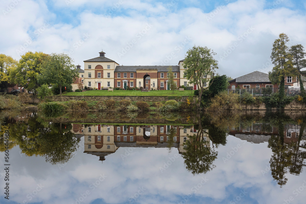reflected river side property along the river seven in shrewsbury shropshire reflected river side property along the river seven in shrewsbury shropshire