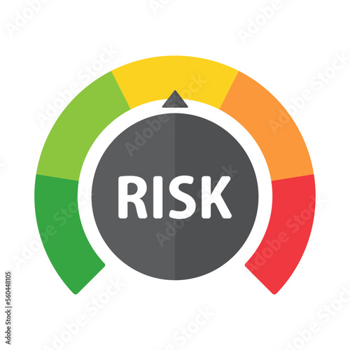Mileage needle measures the level of business risk. concept of risk management before investing