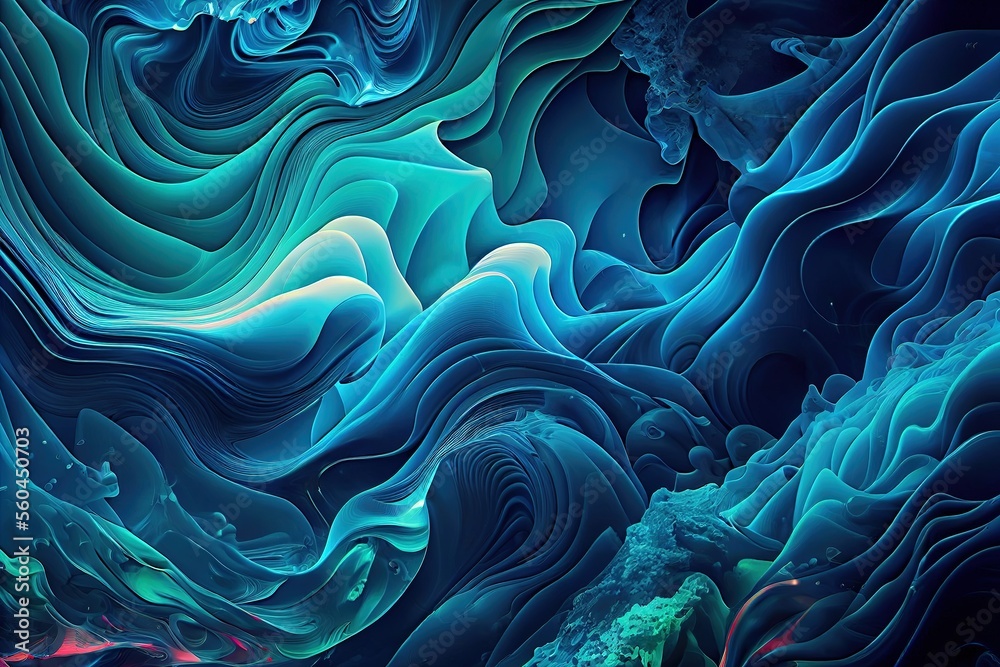 Abstract ocean wave background generative ai Abstract ocean wave background generative ai
