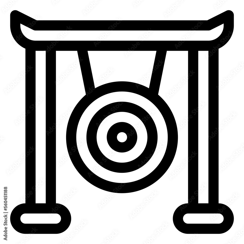 gong vector icon chinese newyear gong vector icon chinese newyear
