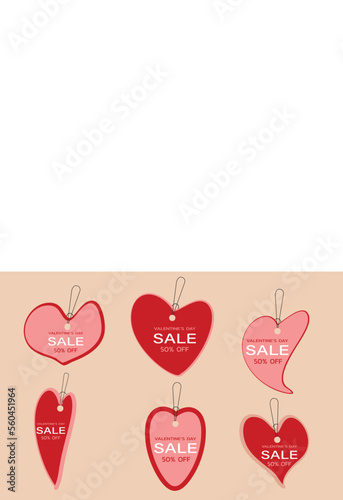 Valentine day Tag Label Sale