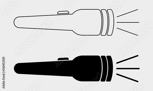 Flashlight vector icon