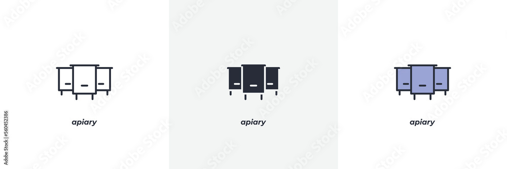 apiary icon. Line, solid and filled outline colorful version, outline and filled vector sign. Idea Symbol, logo illustration. Vector graphics