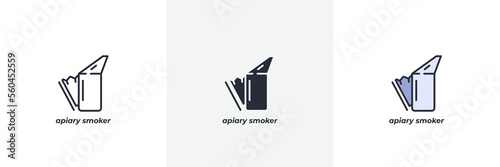 apiary smoker icon. Line, solid and filled outline colorful version, outline and filled vector sign. Idea Symbol, logo illustration. Vector graphics