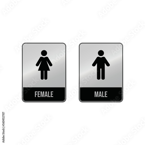 Male and female toilet signs vector graphics