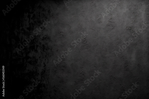 Close up retro plain dark black cement concrete wall background texture for show or advertise or promote product and content on display and web design element concept decor. Generative AI