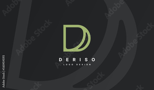 Modern unique creative letter D logo design, Minimal line D initial based vector icon.