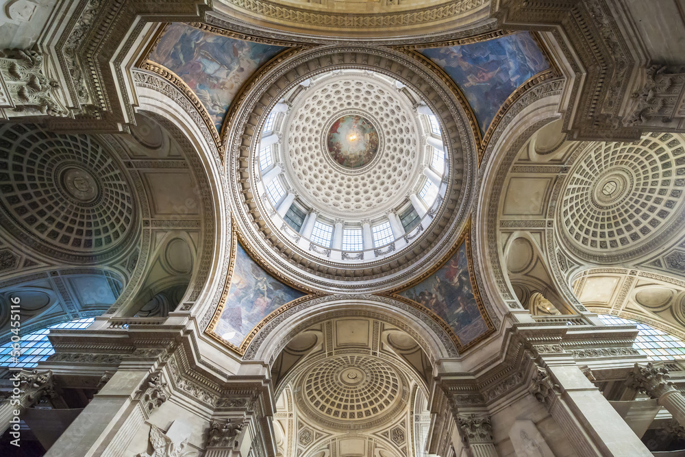 Historic Pantheon building, Quartier Latin, Paris France
