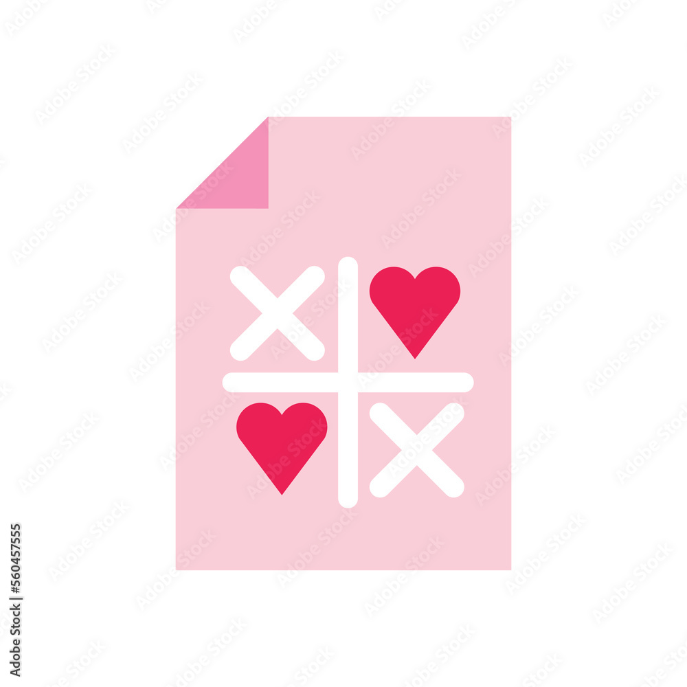 isolate valentine's day pink love letter flat icon