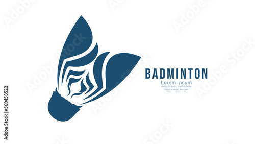 Badminton racket logo , on white background , illustration Vector EPS 10