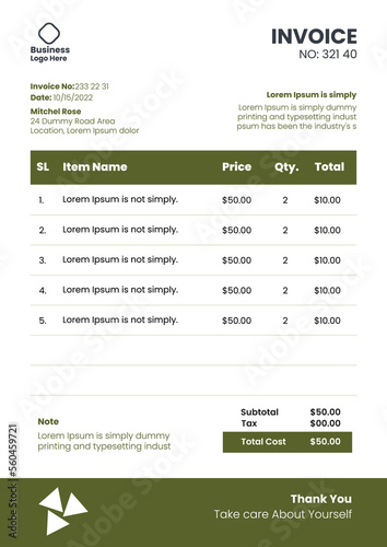 Free vector flat design of business  invoice